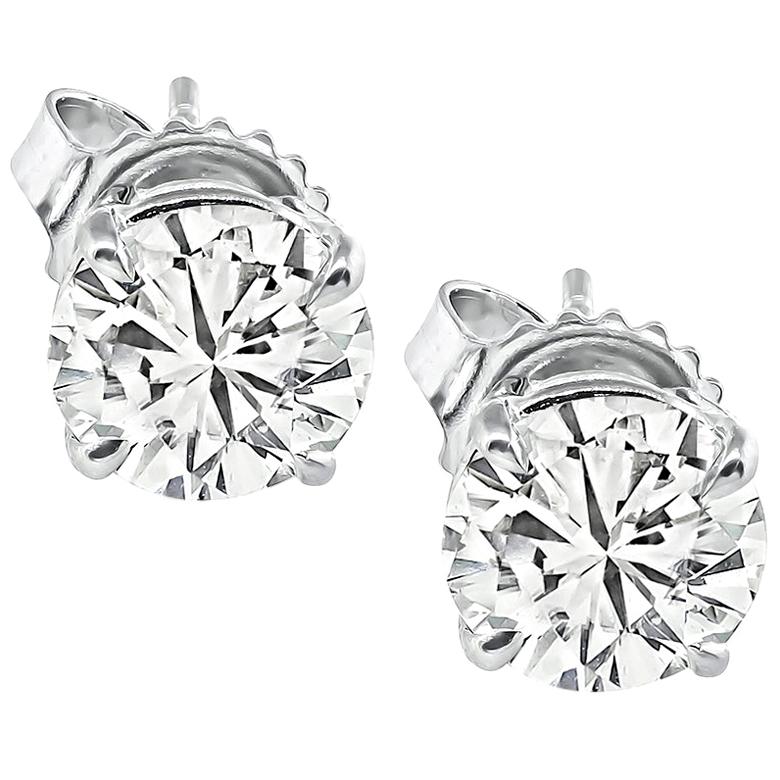 2.11 Carat Diamond Stud Earrings