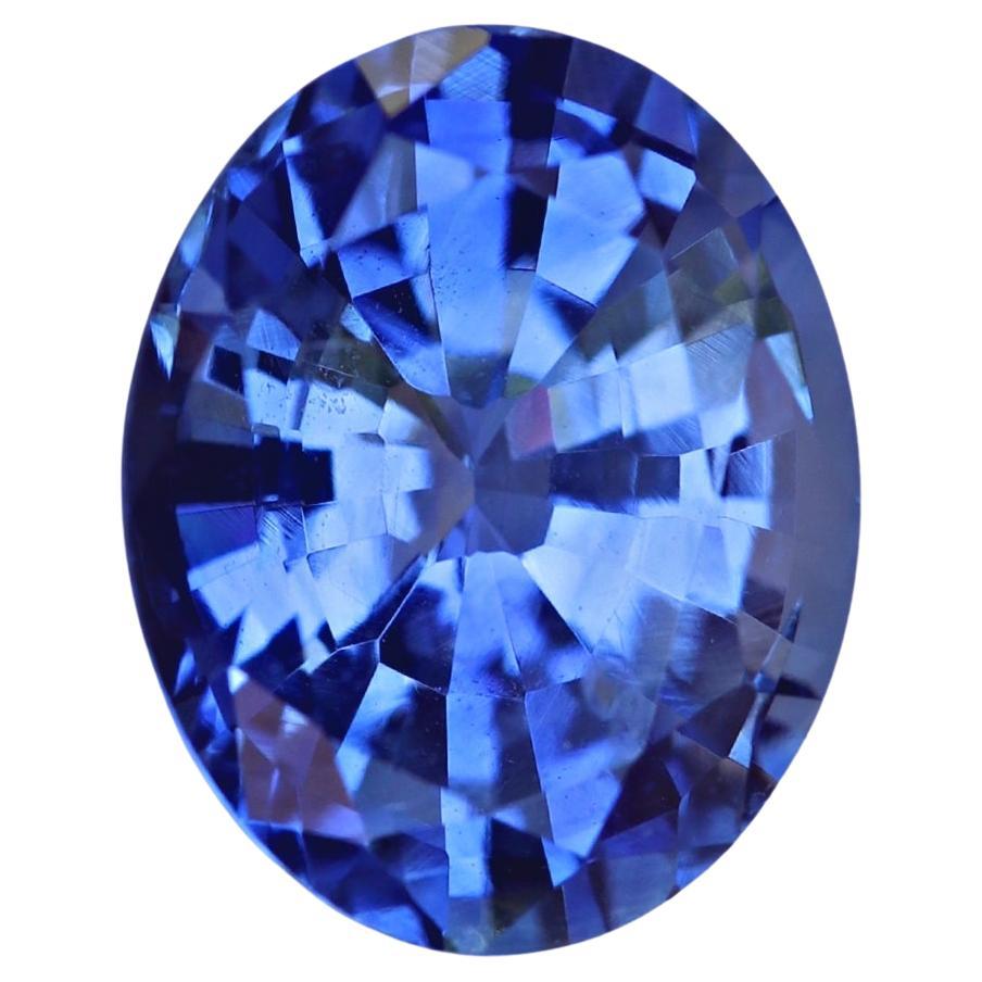 2.11 Carat Oval Cut Natural Blue Sapphire Loose Gemstone from Sri Lanka (Saphir bleu naturel taillé en ovale)