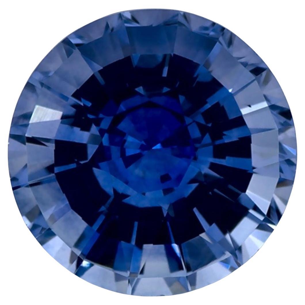 2.11 Ct Blue Sapphire Round Loose Gemstone
