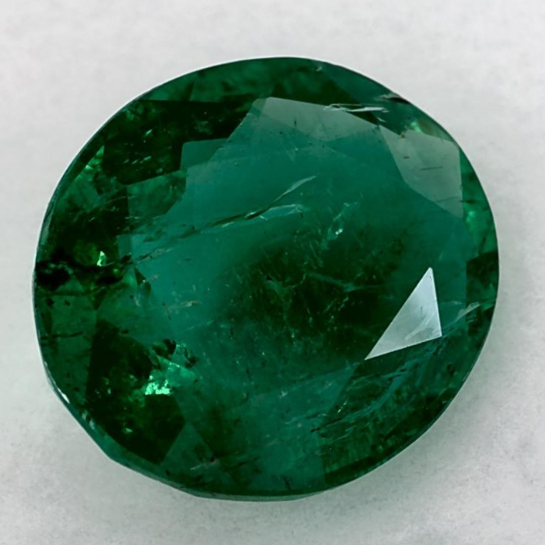 Oval Cut 2.11 Ct Emerald Oval Loose Gemstone For Sale