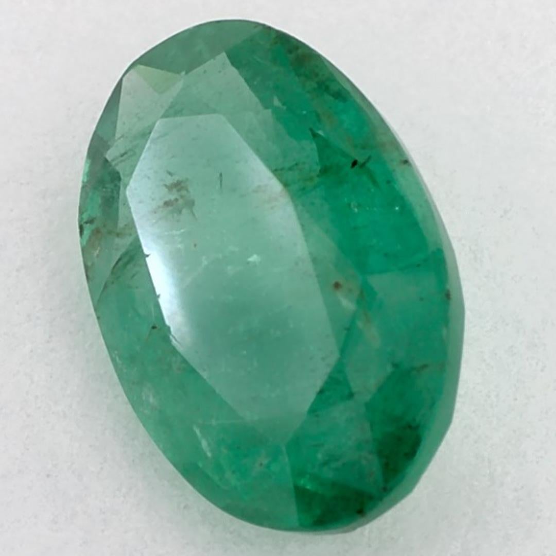 2.11 Karat Smaragd Oval Loser Edelstein (Ovalschliff) im Angebot