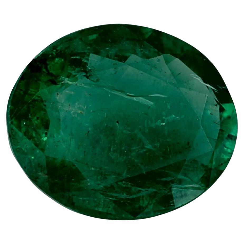 2.11 Ct Emerald Oval Loose Gemstone For Sale