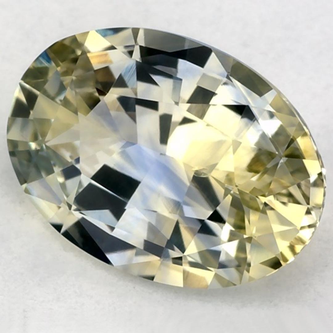 Taille ovale 2.11 Ct Green Sapphire Oval Loose Gemstone (Saphir vert ovale en vrac) en vente