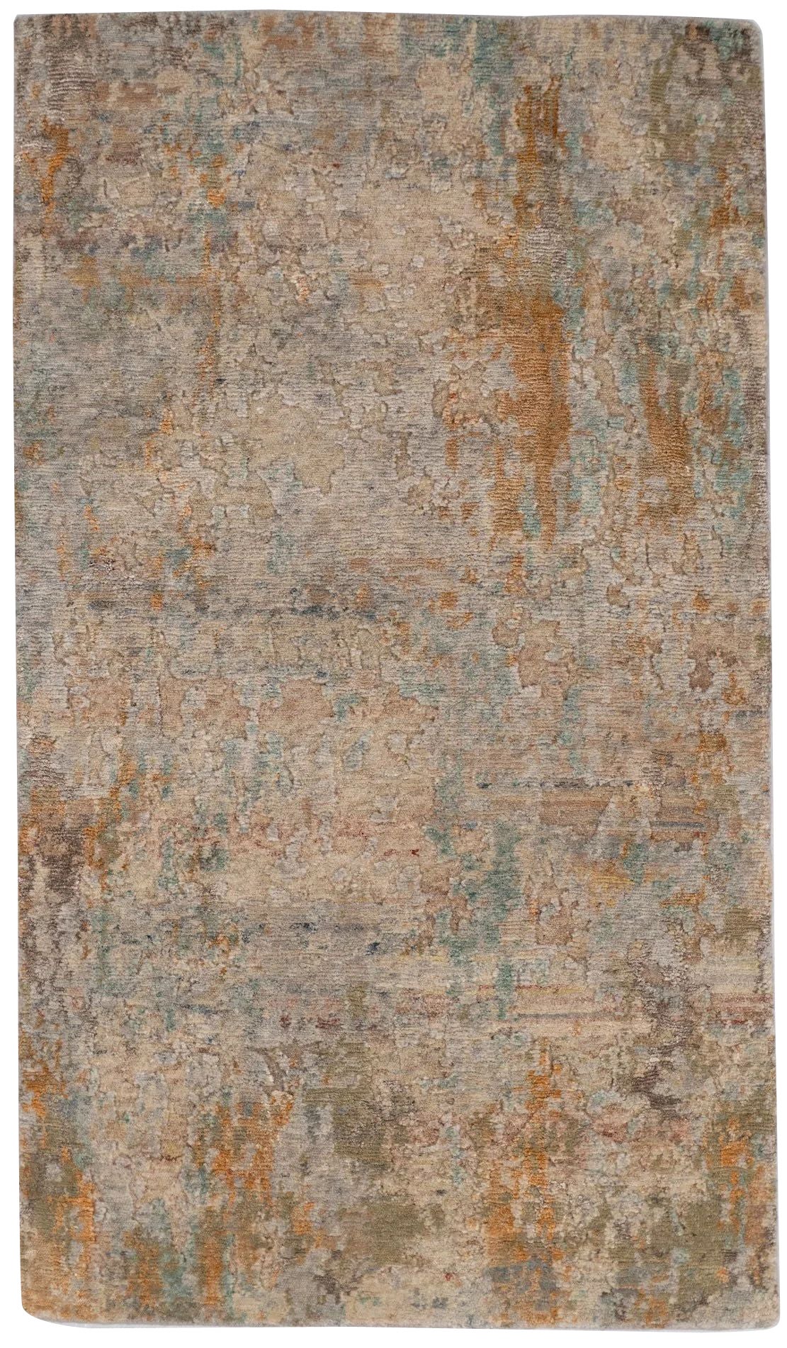 2'11" x 5' Rita Hand-Knotted Wool & Bamboo Silk Rug – Modern Abstract Luxury