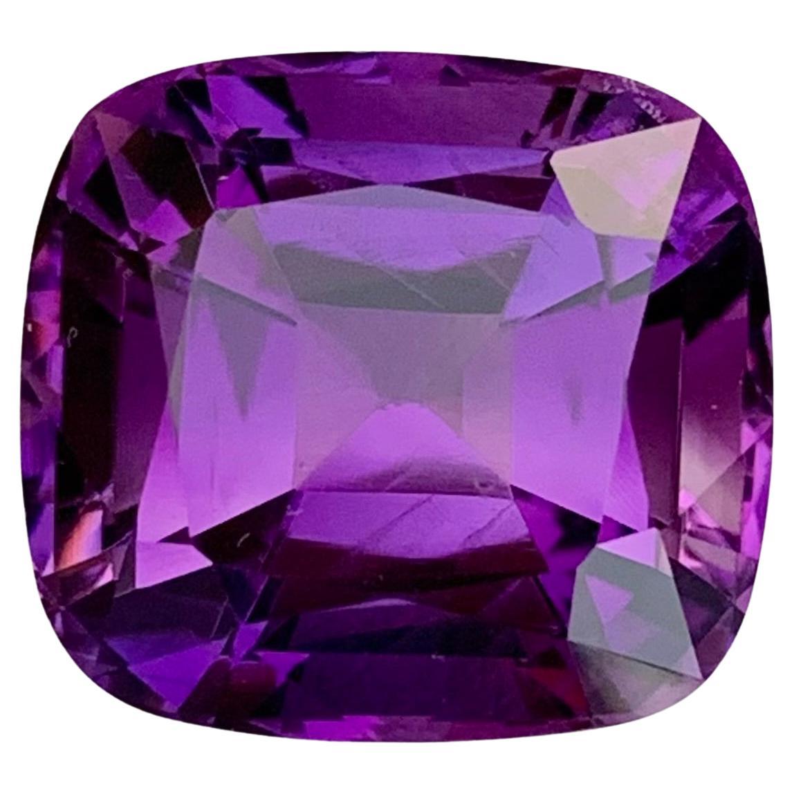21.10 Carat Natural Loose Deep Purple Amethyst Big Cushion Shape Gemstone