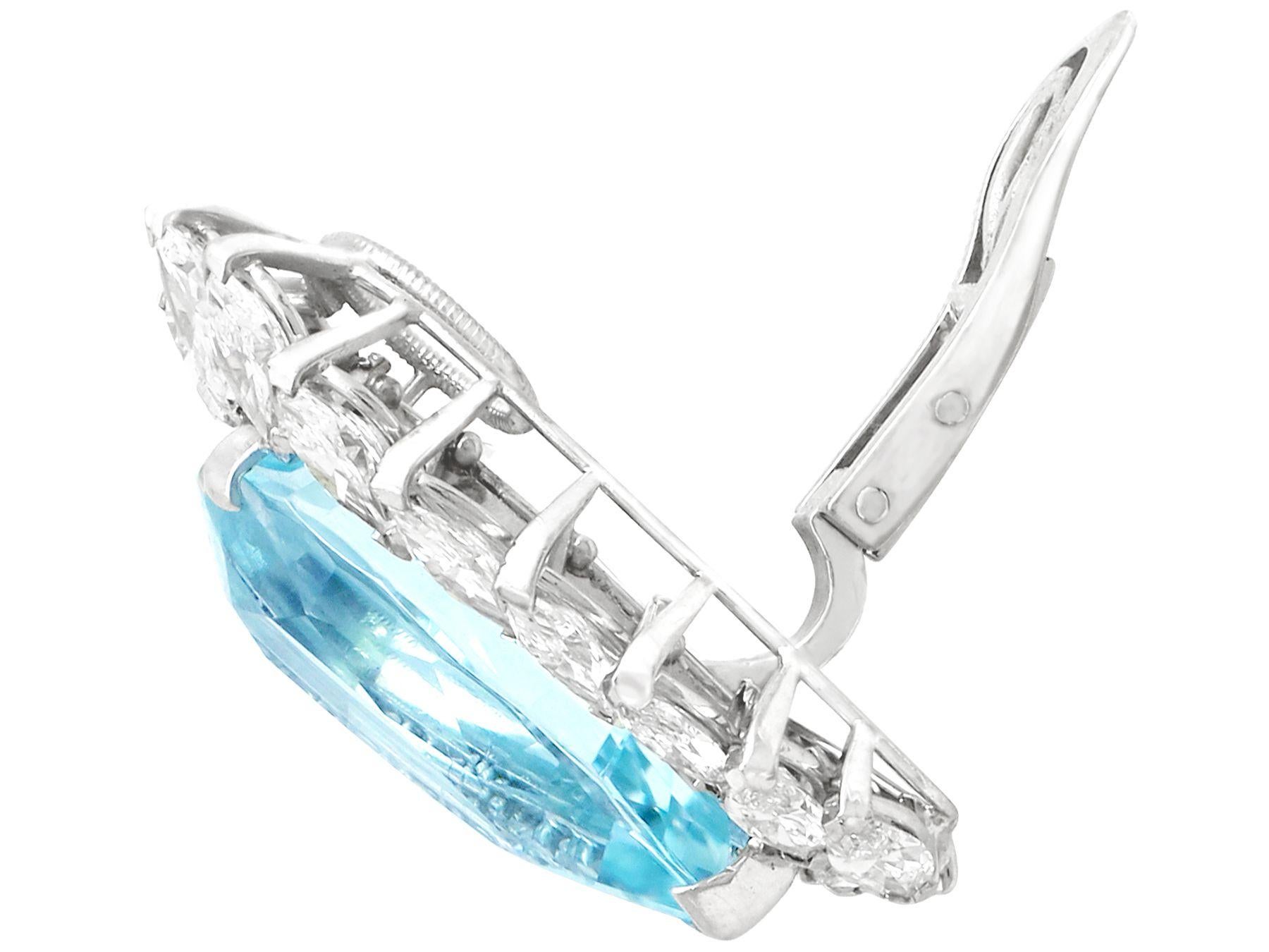 Pear Cut 21.12 Carat Aquamarine 5.86 Carat Diamond Earrings For Sale