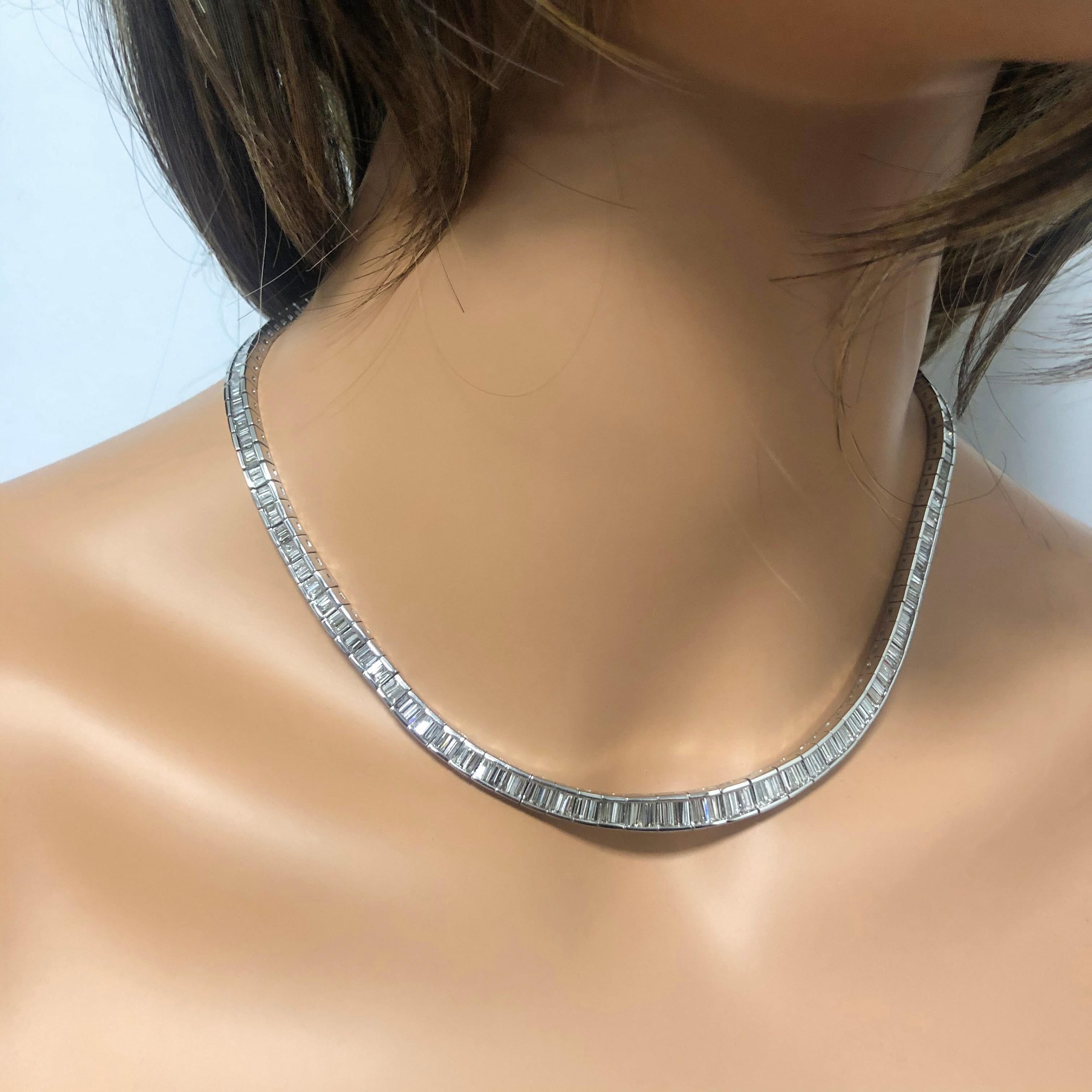 21.15 Carat Baguette Diamond Tennis 