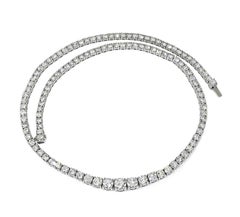 21.18ct Diamond Platinum Tennis Necklace
