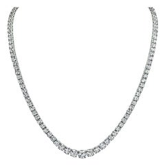 21.18ct Diamond Platinum Tennis Necklace