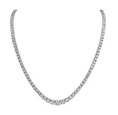 21.18ct Diamond Platinum Tennis Necklace