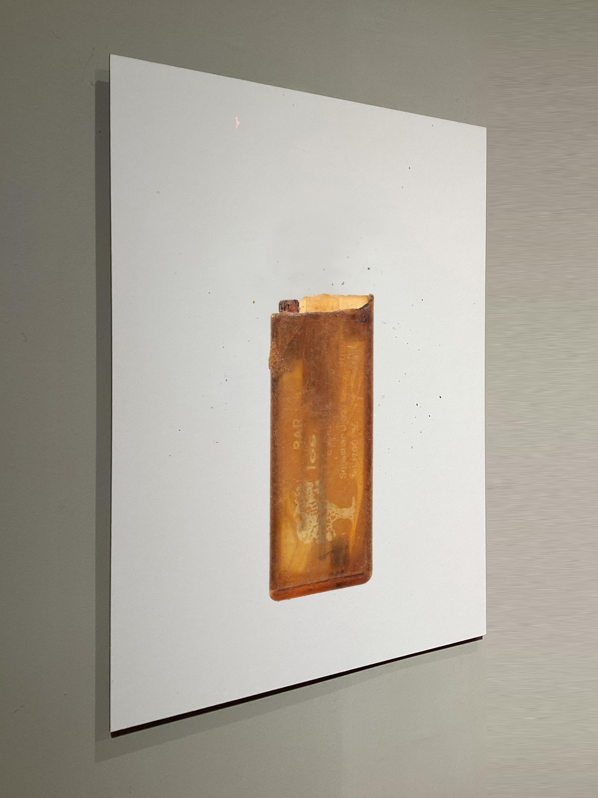 Spanish 2119_Found-object photograph: lighter recovered on the coast of Menorca (Spain) For Sale