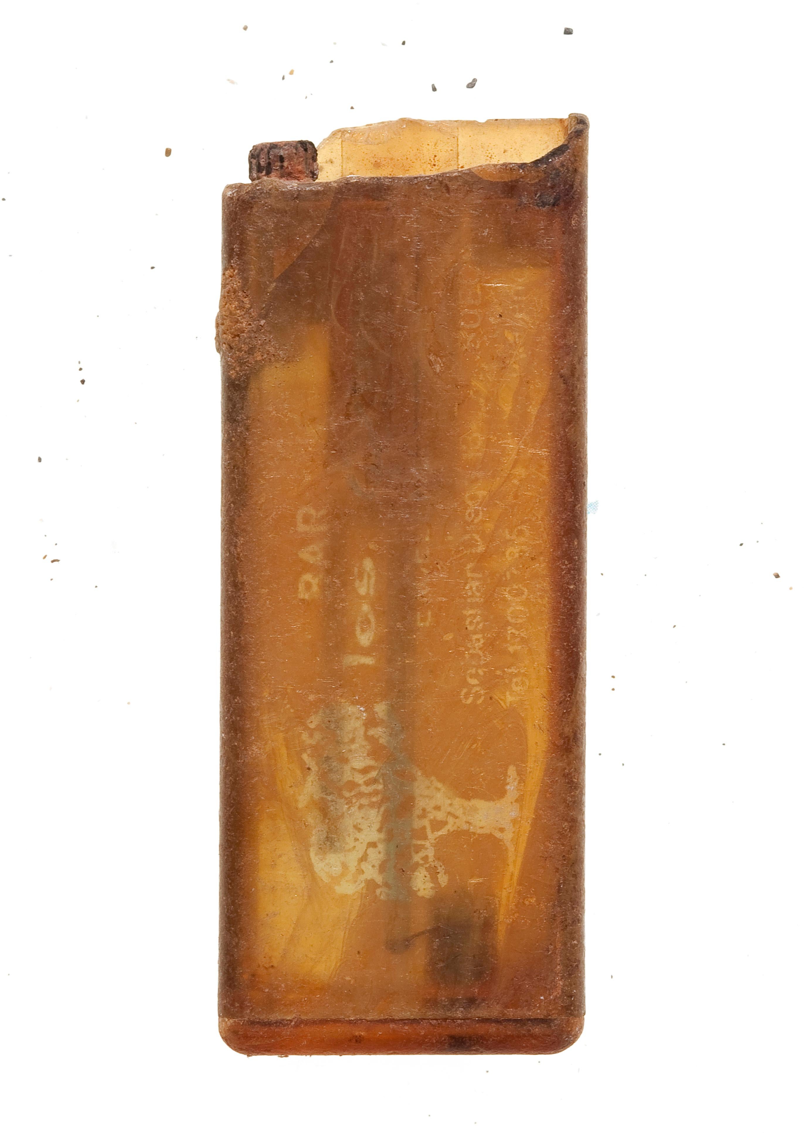 2119_Found-object photograph: lighter recovered on the coast of Menorca (Spain) For Sale 1