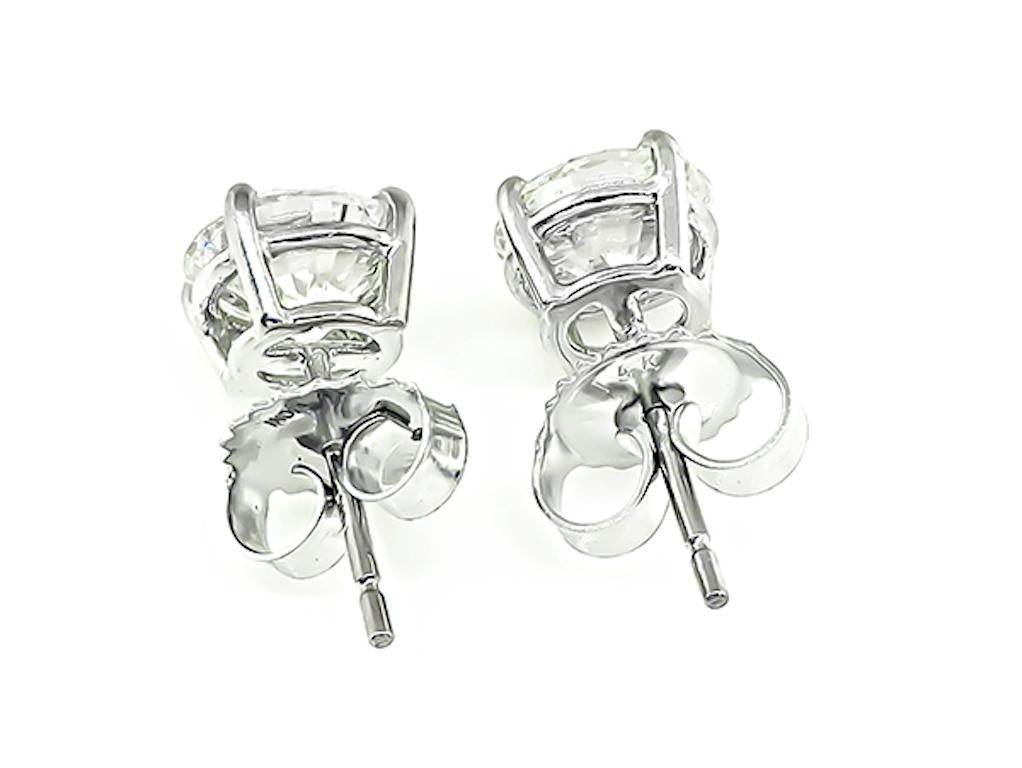 2.11 Carat Diamond Stud Earrings In Good Condition In New York, NY