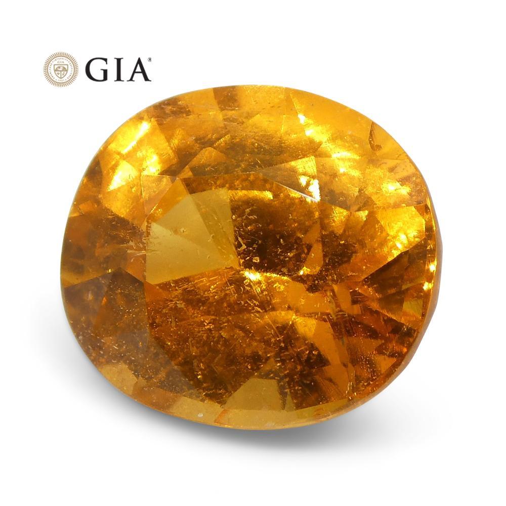 2.11ct Vivid Fanta Orange Spessartine/Spessartite Garnet Oval, GIA Certified For Sale 10