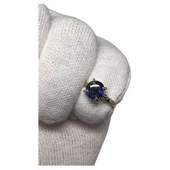 2.12 Carat Blue Violet Kashmir Sapphire 14k Gold Ring GIA Certified