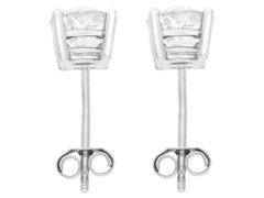 Antique Circa 1900 2.12ct Diamond Platinum Stud Earrings, Sheffield