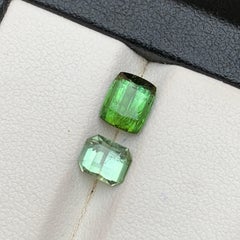 2,12 Karat Grüner Natürlicher Turmalin Cushion Cut Lose Edelsteine - Schmuck Größe
