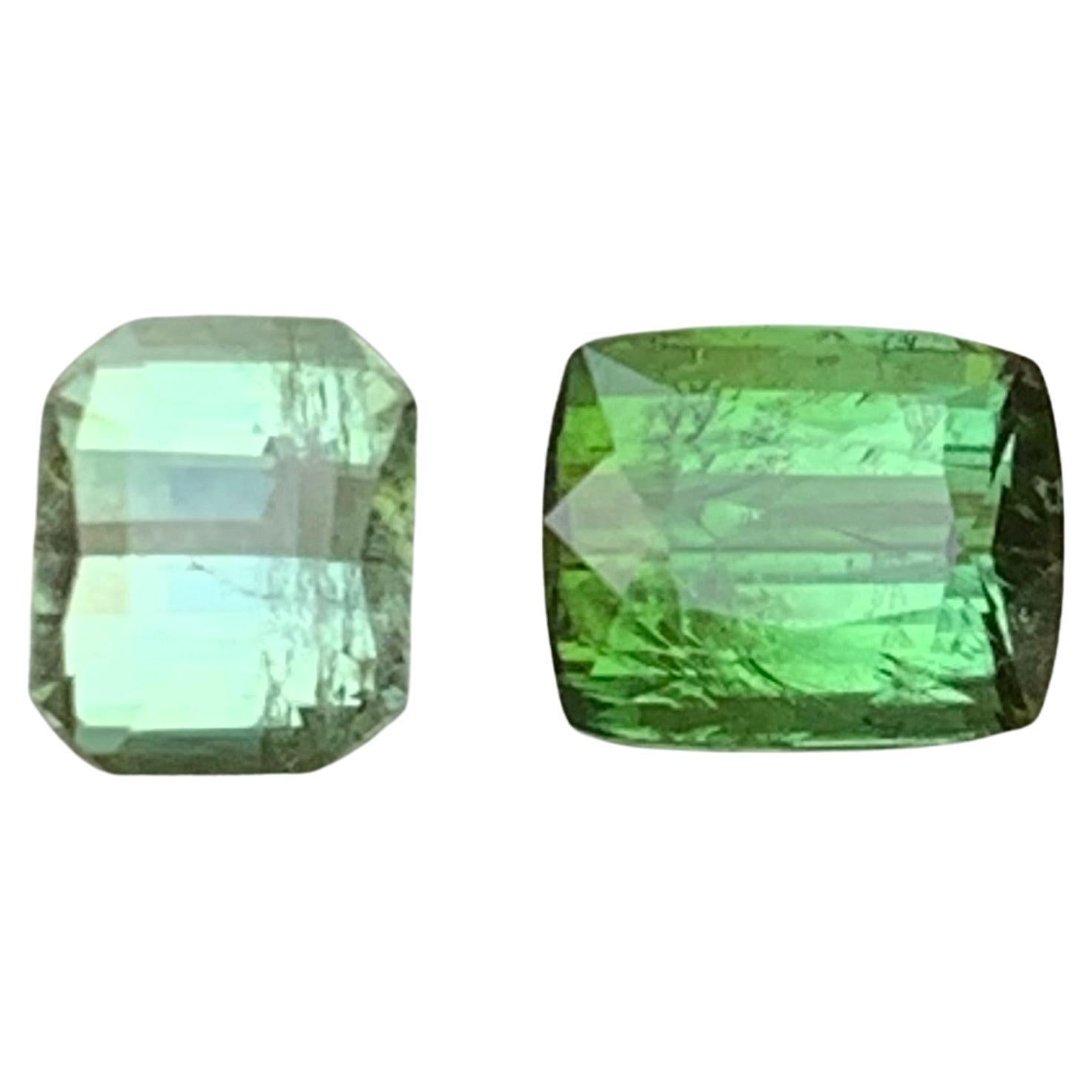 2.12 Carat Green Natural Tourmaline Cushion Cut Loose Gemstones — Jewelry Size