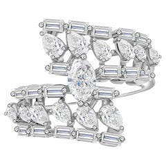 2,12-Karat-Statement-Ring mit Naturdiamant aus 18 Karat Weißgold im durchbrochenen Design
