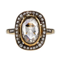 Handcrafted Camille Rose Cut Diamond Ring by Single Stone