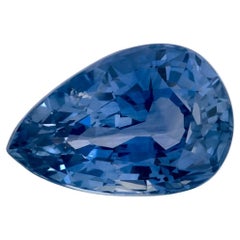 2.12 carati di zaffiro blu a forma di pera sciolto