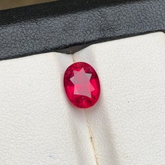 2.12 Ct Deep Reddish Pink Natural Rubellite Tourmaline, Oval-Cut Loose Gemstone (pierre précieuse de taille ovale)