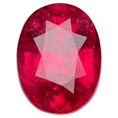2.12 Ct Deep Reddish Pink Natural Rubellite Tourmaline, Oval-Cut Loose Gemstone (pierre précieuse de taille ovale)