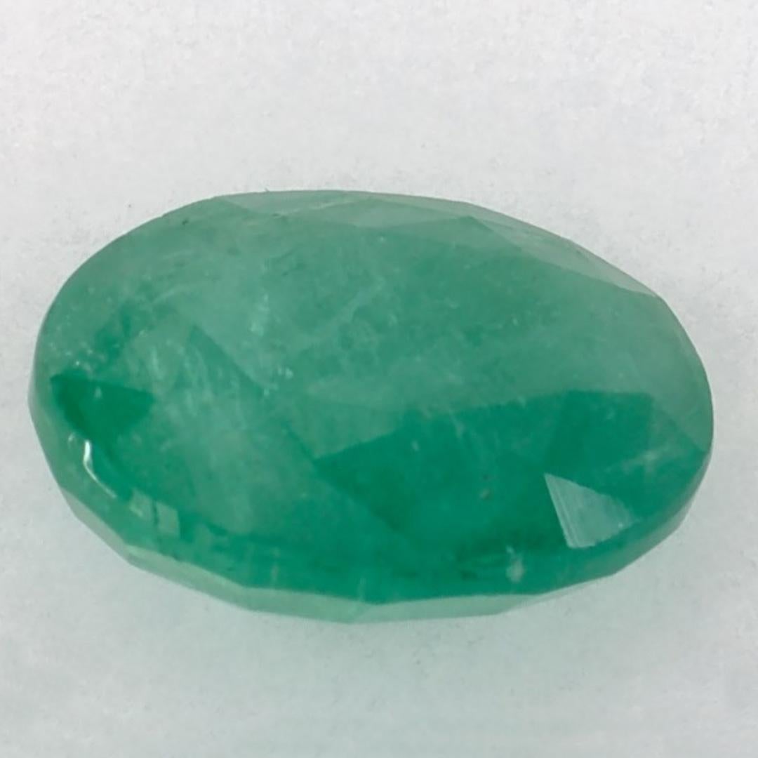 2.12 Ct Emerald Oval Loose Gemstone In New Condition For Sale In Fort Lee, NJ