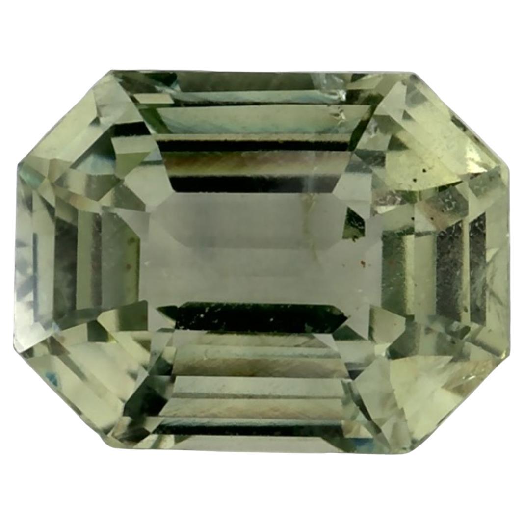 2.12 Ct Green Sapphire Octagon Cut Loose Gemstone