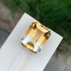 21.20 Carat Natural Loose Bi Colour Citrine Emerald Shape Gemstone (pierre précieuse en forme d'émeraude)