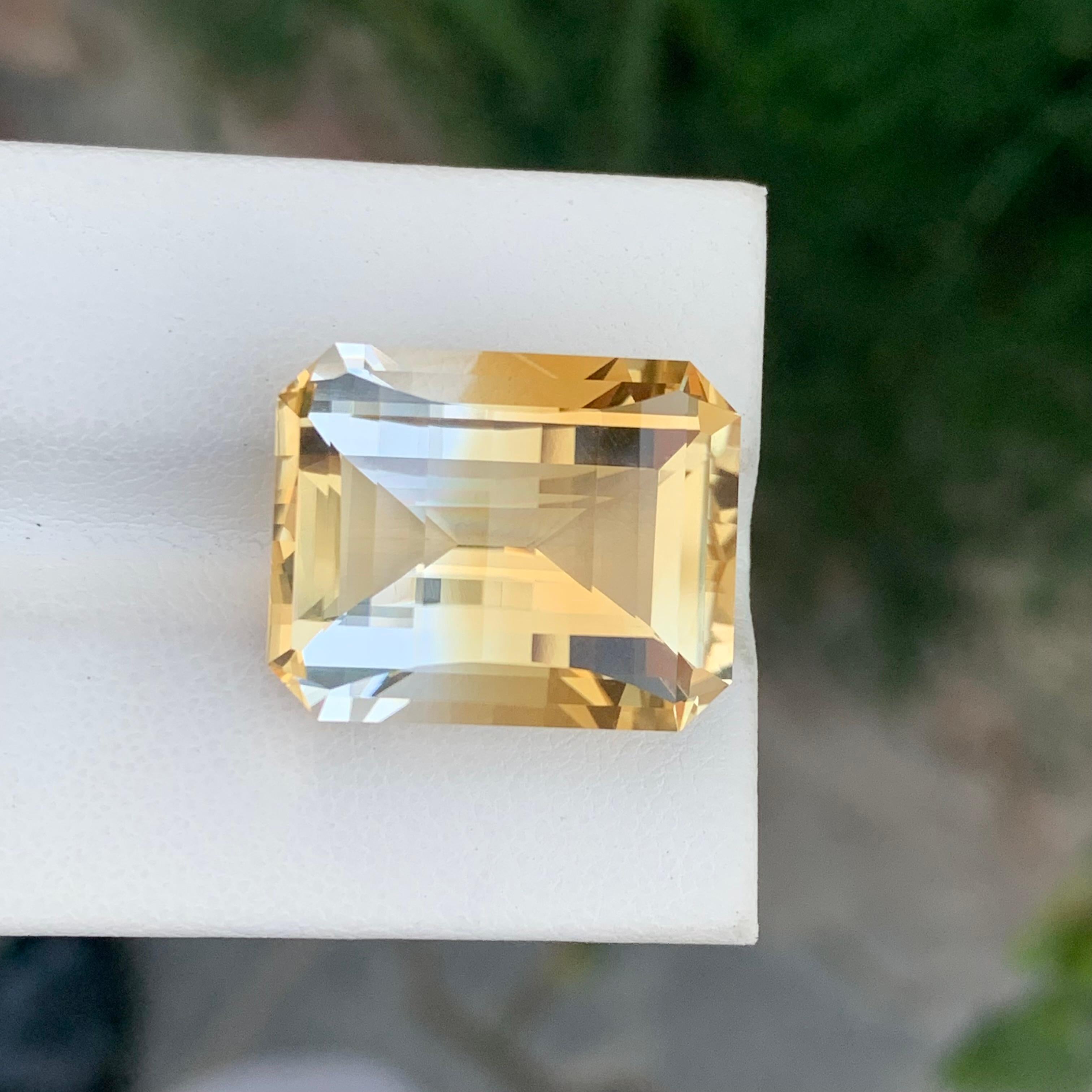 21.20 Karat Natürliche Lose Bi Farbe Citrin Smaragd Form Edelstein für Damen oder Herren im Angebot