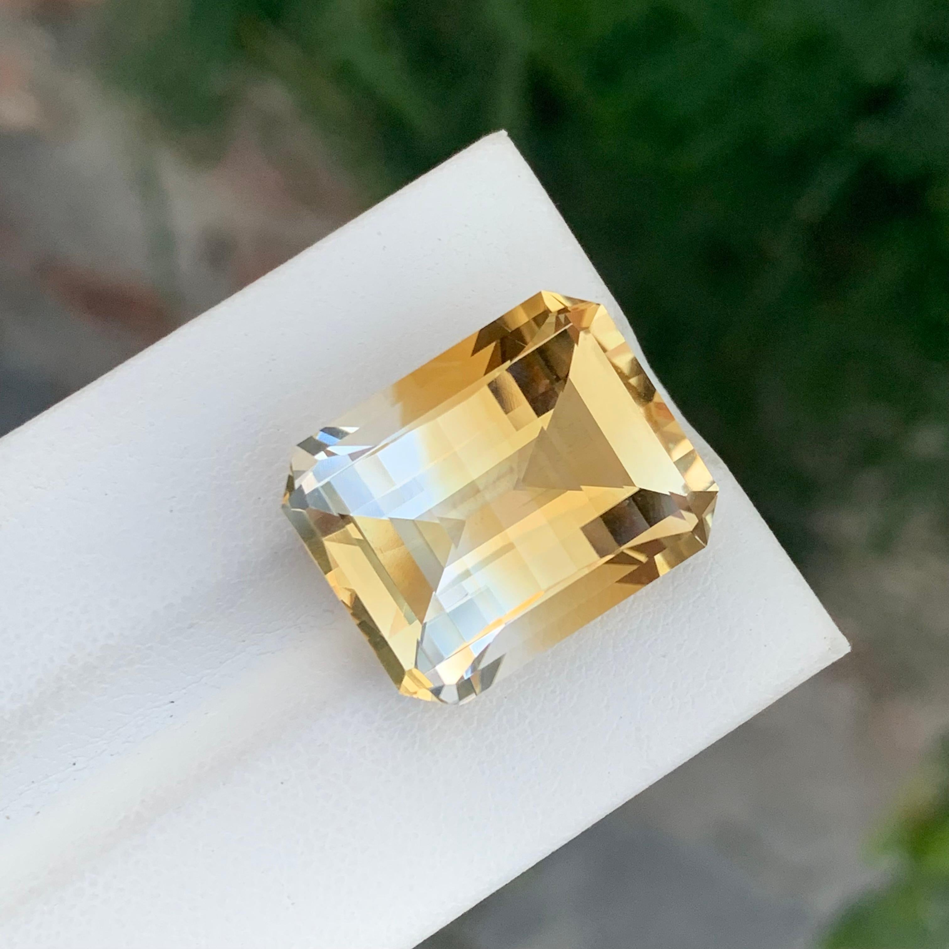 21.20 Karat Natürliche Lose Bi Farbe Citrin Smaragd Form Edelstein im Angebot 1