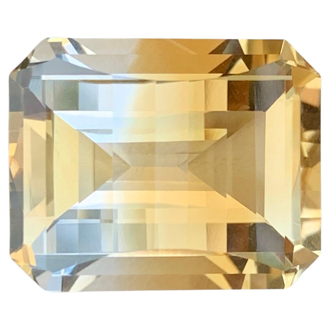 21.20 Karat Natürliche Lose Bi Farbe Citrin Smaragd Form Edelstein