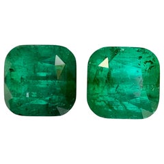 21.20 Carat Natural Loose Green Tourmaline Pair Square Shape Gemstone