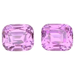 21.20 Carat Natural Loose Top Quality Kunzite Pair Cushion Cut Gemstones