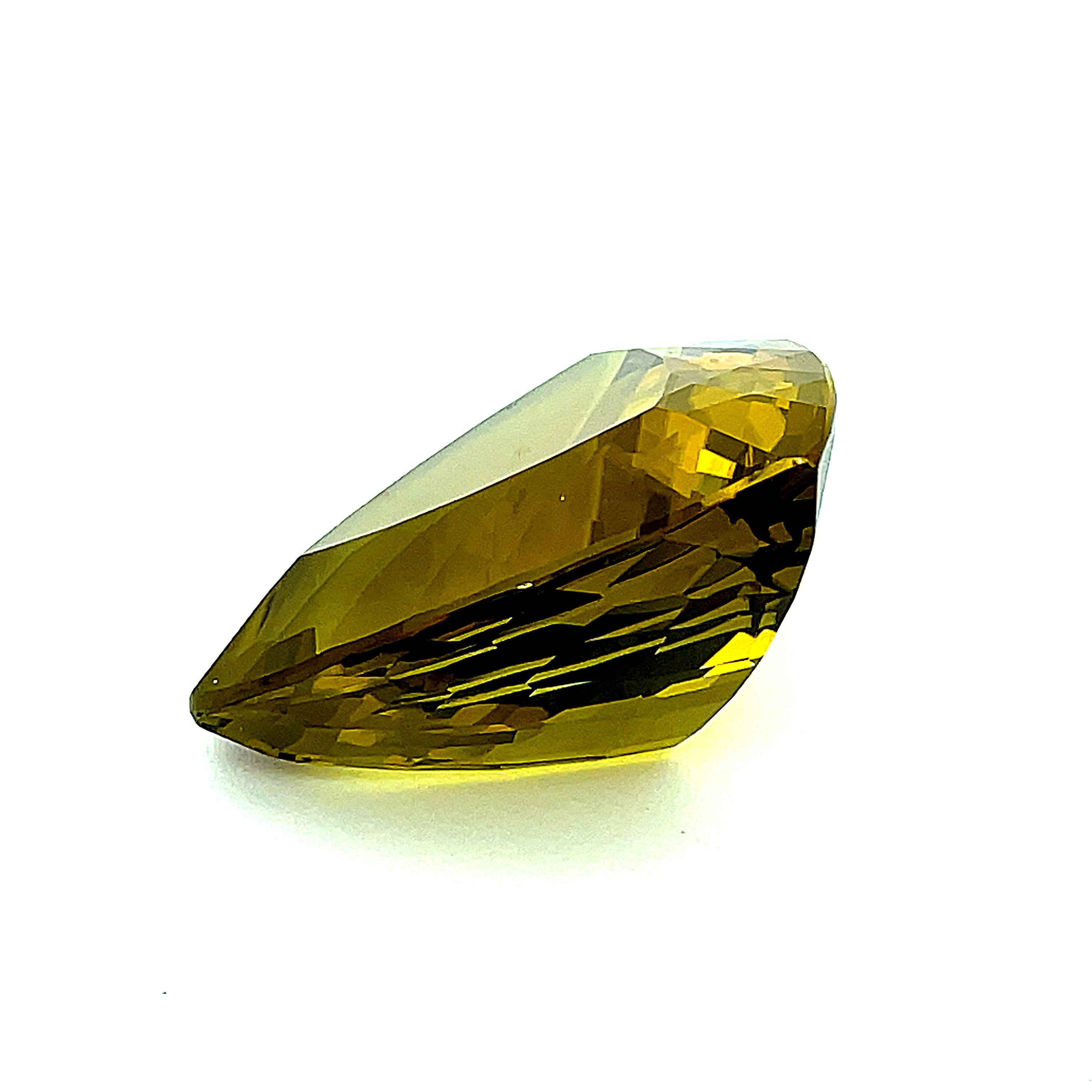 212 Carat Golden Citron Faceted Trillion Quartz Crystal   For Sale 1