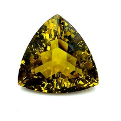 212 Carat Golden Citron Faceted Trillion Quartz Crystal