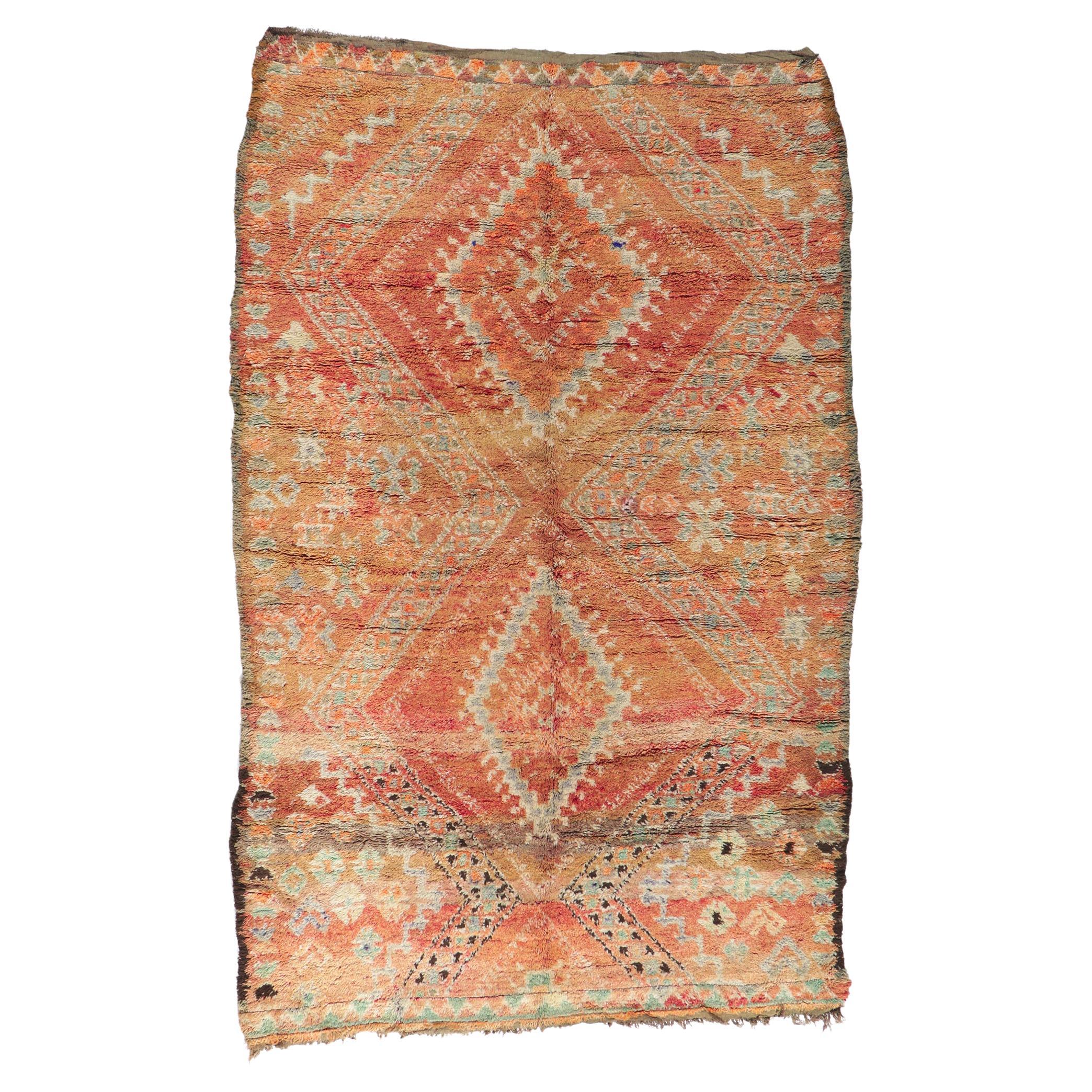 Vintage Berber Moroccan Rug, 04'06" x 07'06" at 1stDibs