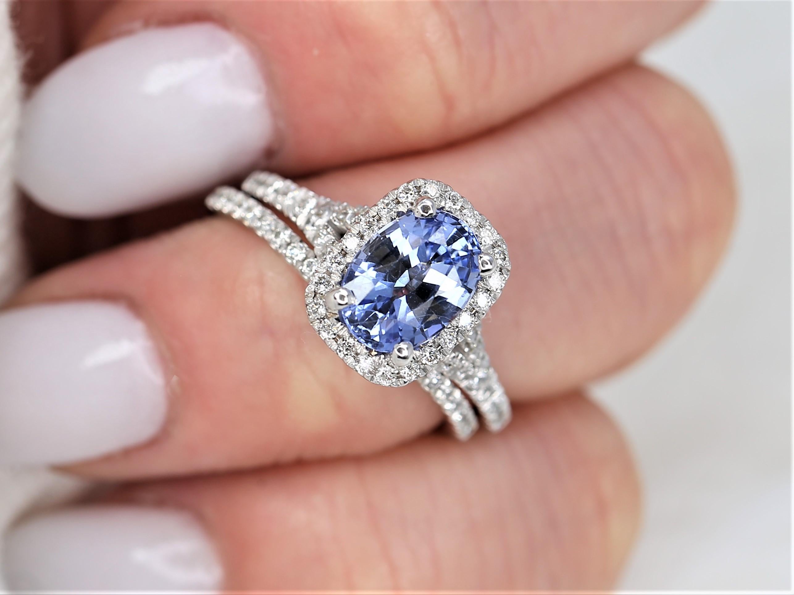 cornflower blue sapphire ring