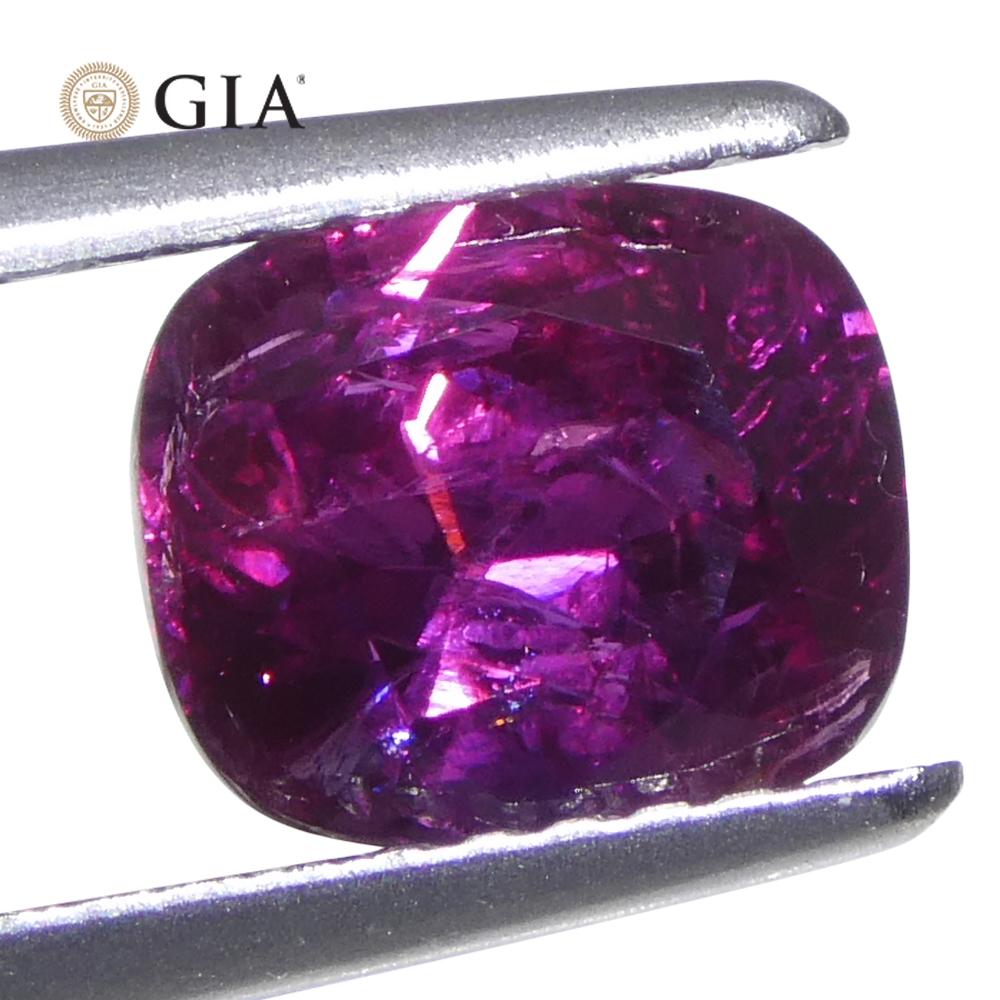 2.12ct Saphir coussin rose-pourpre certifié GIA non chauffé Neuf - En vente à Toronto, Ontario