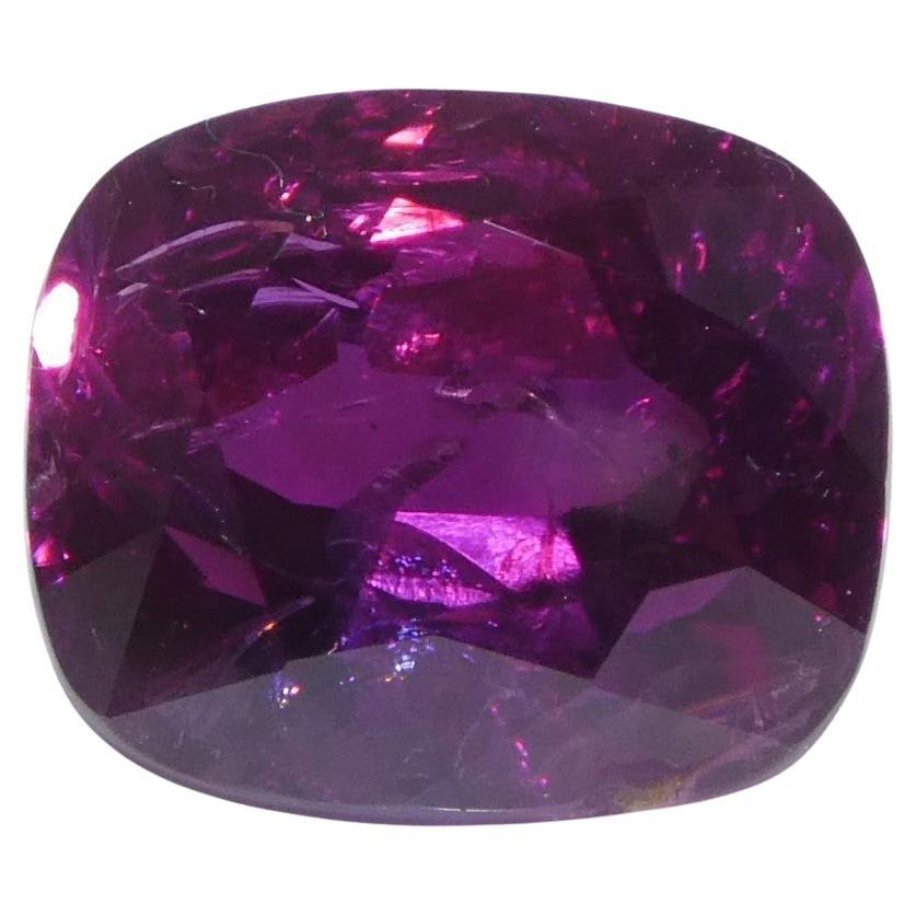2.12ct Saphir coussin rose-pourpre certifié GIA non chauffé en vente