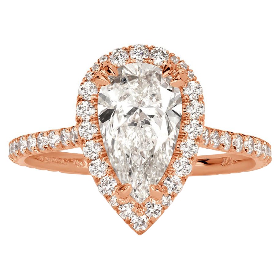 2.12ct Pear Shaped Diamond Engagement Ring