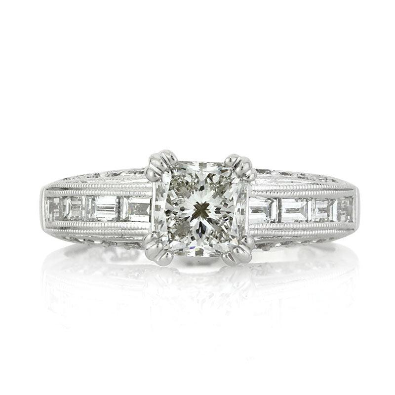 2.12ct Princess Cut Diamond Engagement Ring For Sale