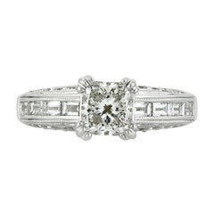 2.12ct Princess Cut Diamond Engagement Ring