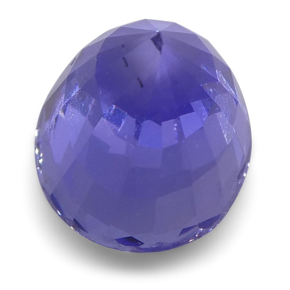 2.12ct Violet Blue Sapphire, Oval, IGI Certified Unheated For Sale 3