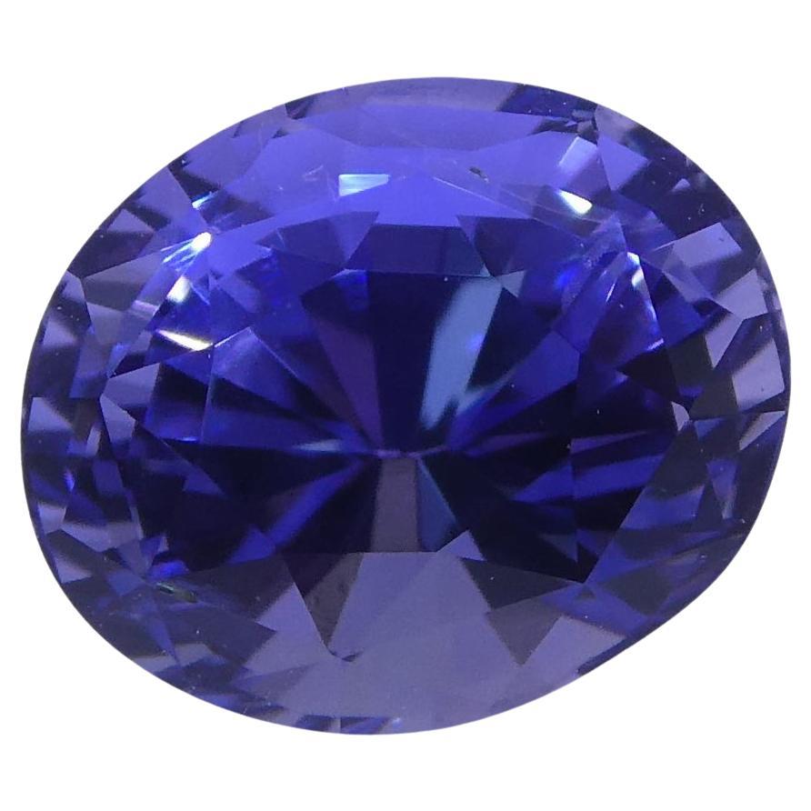2.12ct Violet Blue Sapphire, Oval, IGI Certified Unheated For Sale