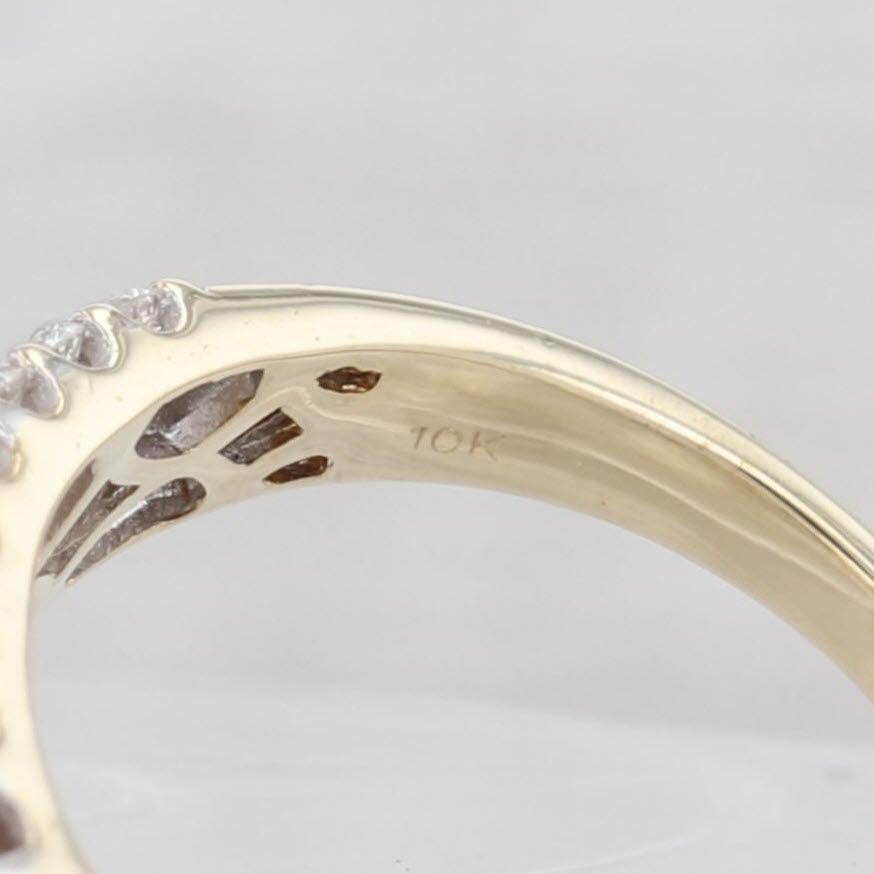 2,12 Karat Diamant Prinzessin Halo Verlobungsring 10k Gelbgold Größe 7,25 Damen