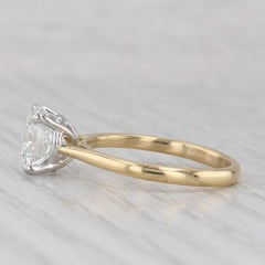 2.12ctw Round Diamond Solitaire Engagement Ring 18k Gold Platinum Size 6.5 GIA