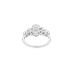 2.13 Carat Natural Oval Cut Diamond Engagement Ring 18 Karat White Gold