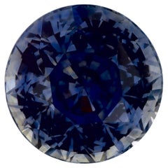 2,13 Karat blauer Saphir rund zertifiziert loser Edelstein